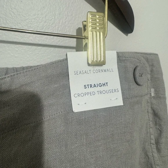 NWT Seasalt Cornwall Brawn Point Crops Pants Size US  12 Women’s 100% Linen - Picture 5 of 11